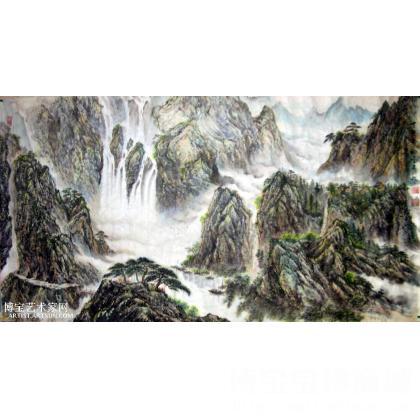 山水 山水画 符文江作品 类别: 国画山水作品