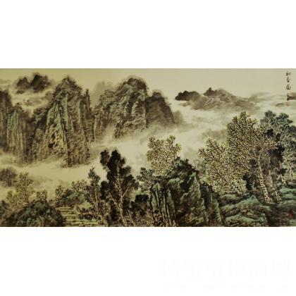 张东林山水画《初春图》 类别: 国画山水作品