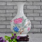 景德镇陶瓷 高档骨瓷釉下五彩台面花瓶 现代家居装饰品 工艺摆